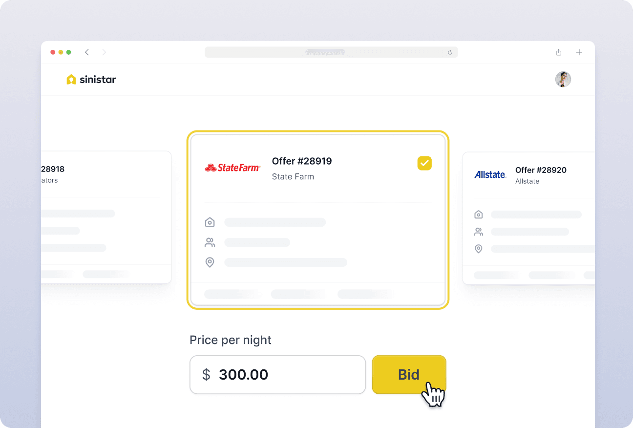 Bid on the best offer